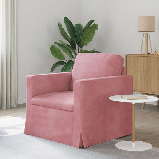 Divano Rosa 78 x 78 x 80 cm Velluto | homemem39