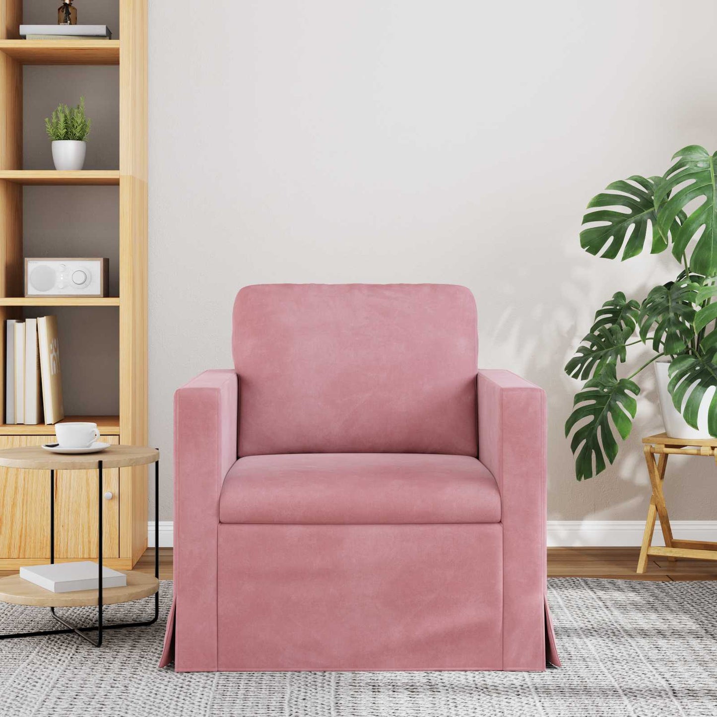 Divano Rosa 78 x 78 x 80 cm Velluto | homemem39