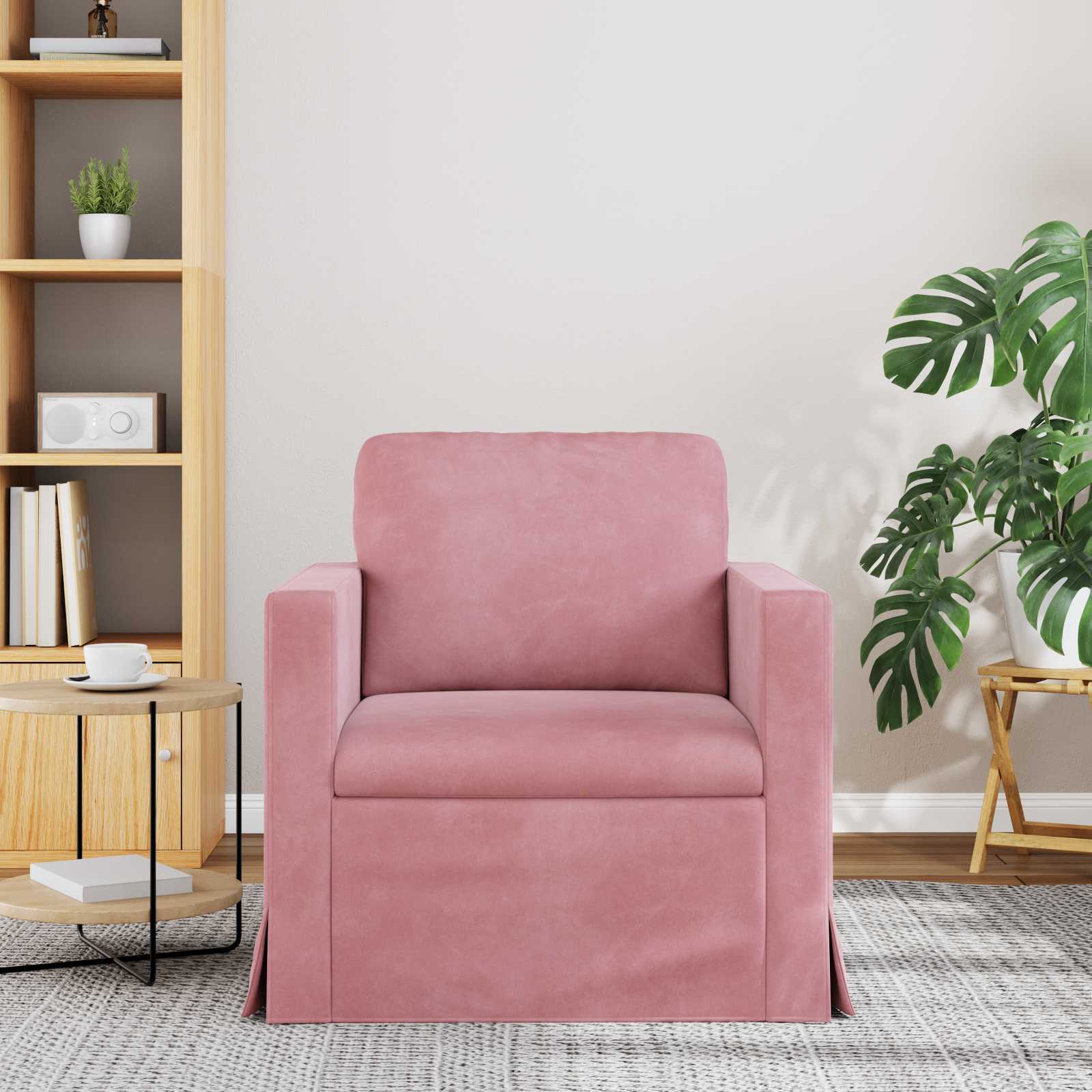 Divano Rosa 78 x 78 x 80 cm Velluto | homemem39