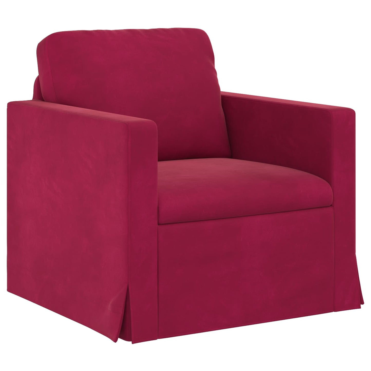 Divano Rosso Vino 78 x 78 x 80 cm Velluto | homemem39