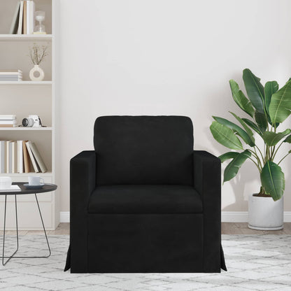 Divano Nero 78 x 78 x 80 cm Velluto