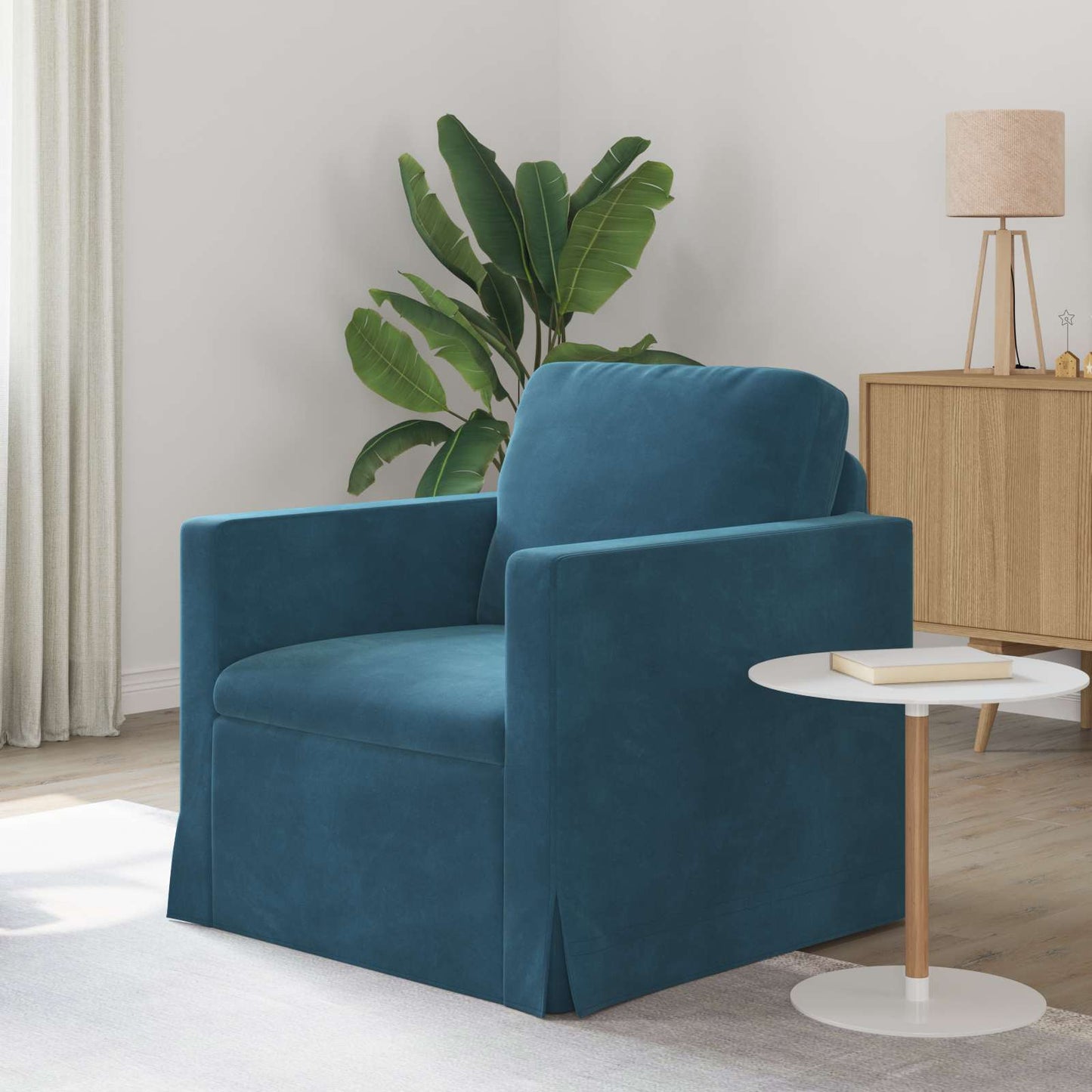 Divano Blu 78 x 78 x 80 cm Velluto