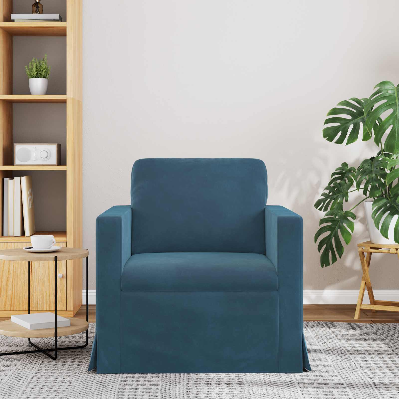 Divano Blu 78 x 78 x 80 cm Velluto | homemem39