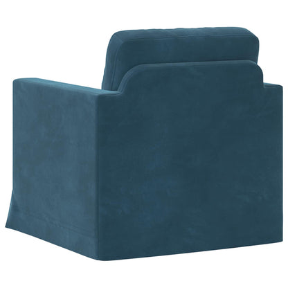 Divano Blu 78 x 78 x 80 cm Velluto | homemem39