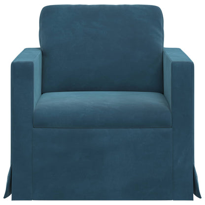 Divano Blu 78 x 78 x 80 cm Velluto | homemem39