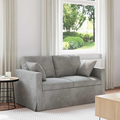 Divano Grigio chiaro 138 x 78 x 80 cm Velluto | homemem39