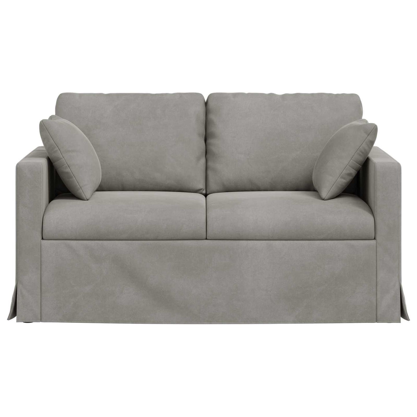 Divano Grigio chiaro 138 x 78 x 80 cm Velluto | homemem39