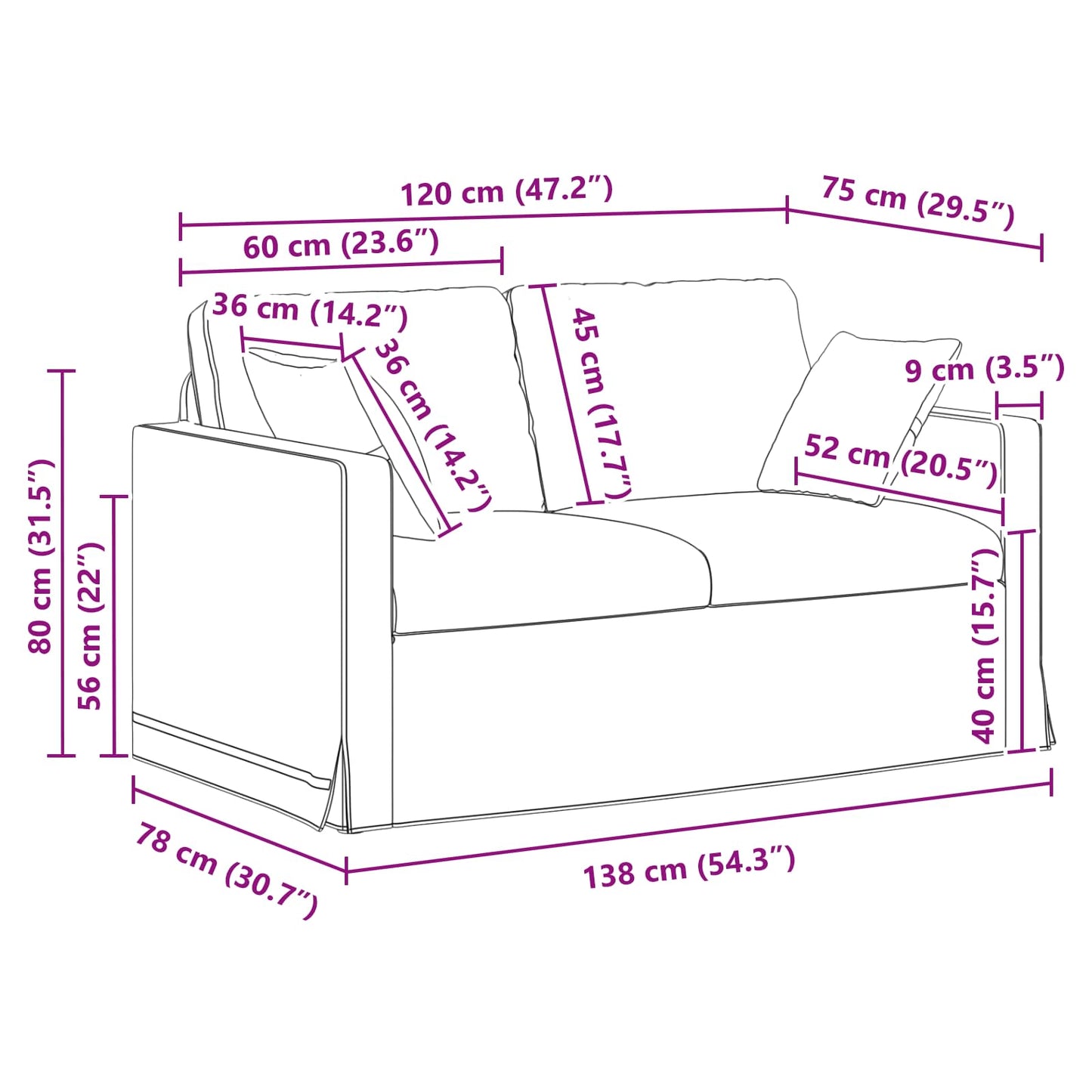 Divano Grigio chiaro 138 x 78 x 80 cm Velluto | homemem39