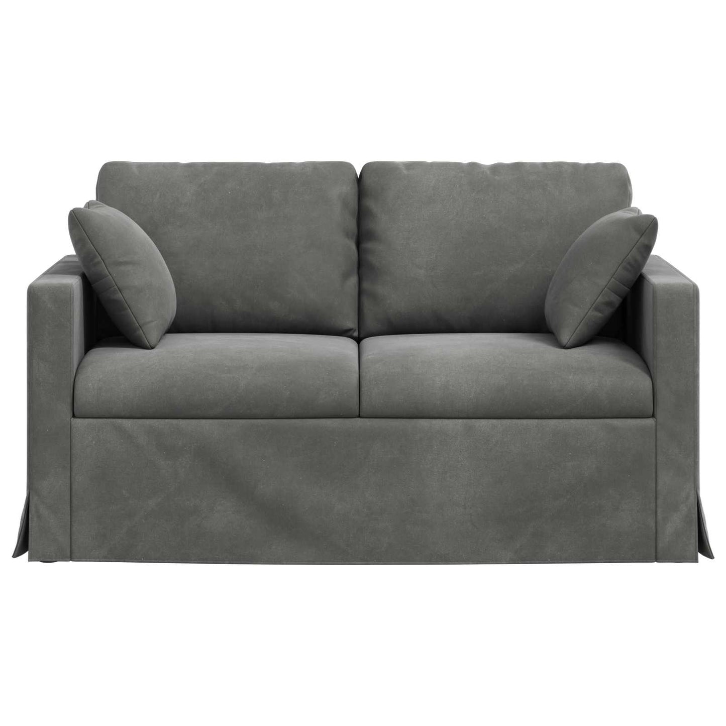 Divano Grigio scuro 138 x 78 x 80 cm Velluto | homemem39