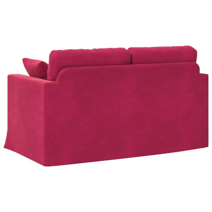 Divano Rosso Vino 138 x 78 x 80 cm Velluto | homemem39