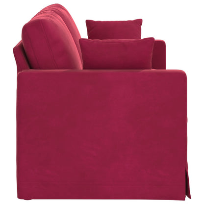 Divano Rosso Vino 138 x 78 x 80 cm Velluto