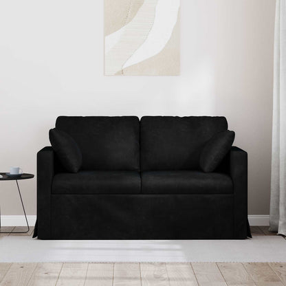 Divano Nero 138 x 78 x 80 cm Velluto | homemem39