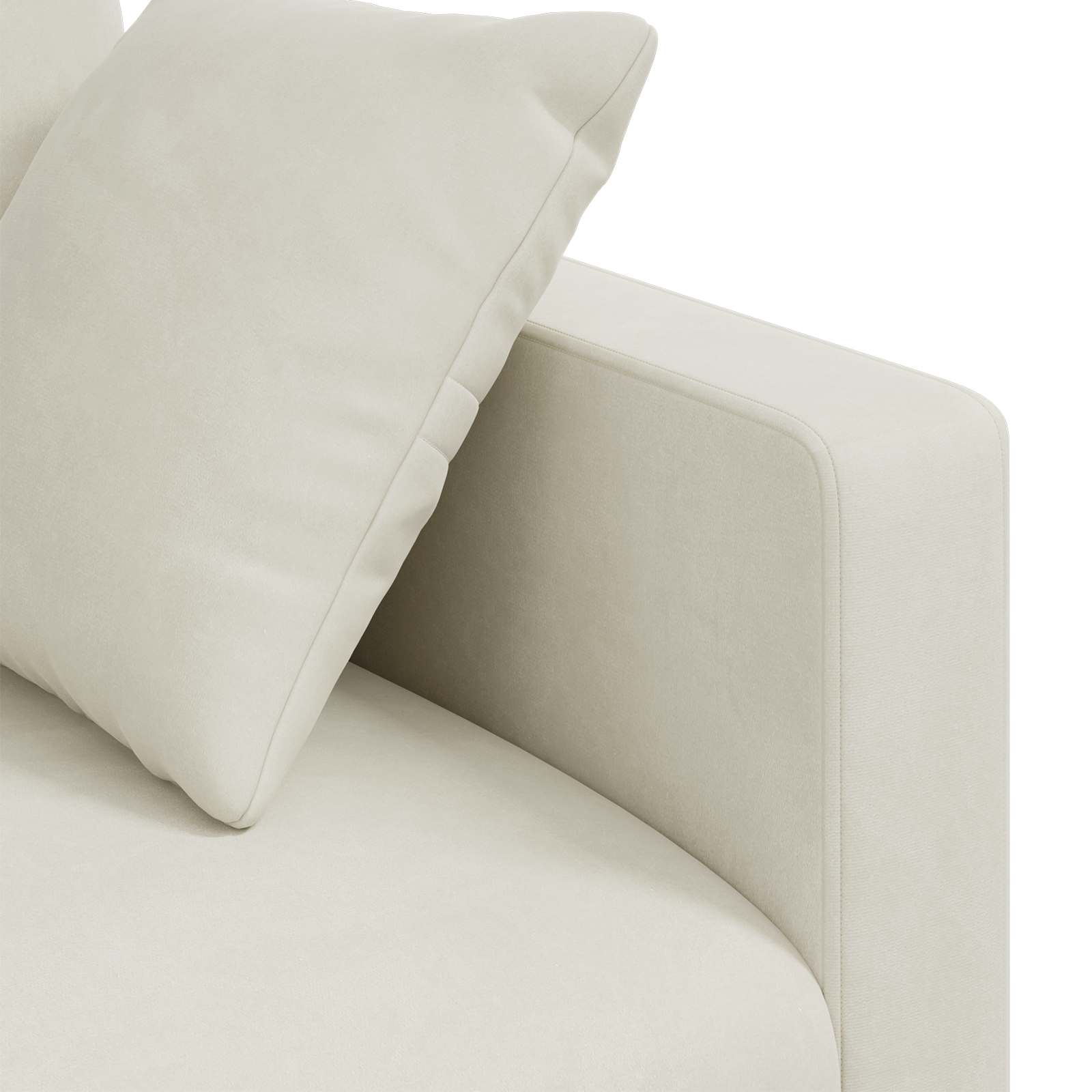 Divano Crema 138 x 78 x 80 cm Velluto | homemem39