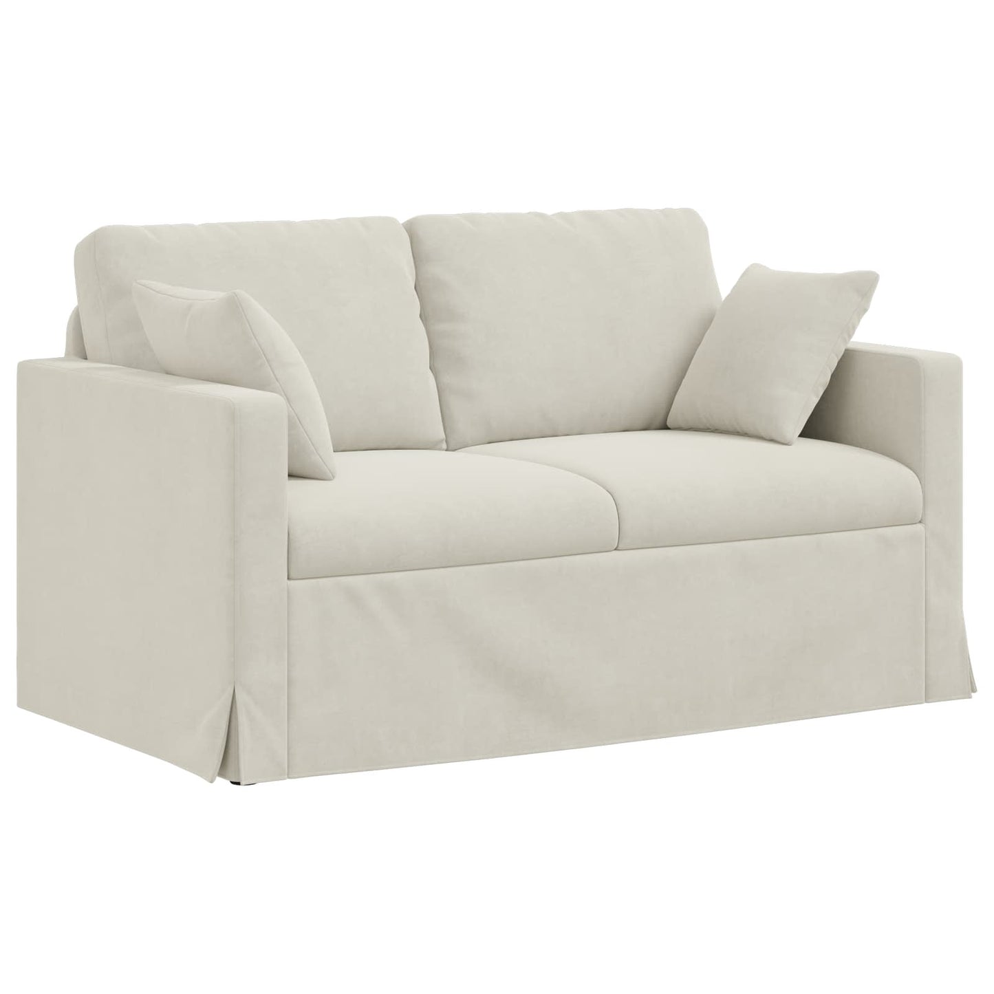 Divano Crema 138 x 78 x 80 cm Velluto | homemem39