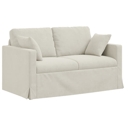 Divano Crema 138 x 78 x 80 cm Velluto | homemem39