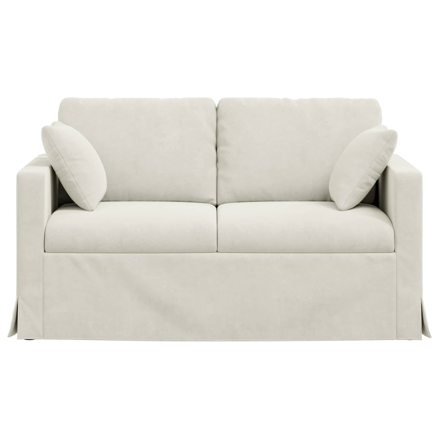 Divano Crema 138 x 78 x 80 cm Velluto | homemem39