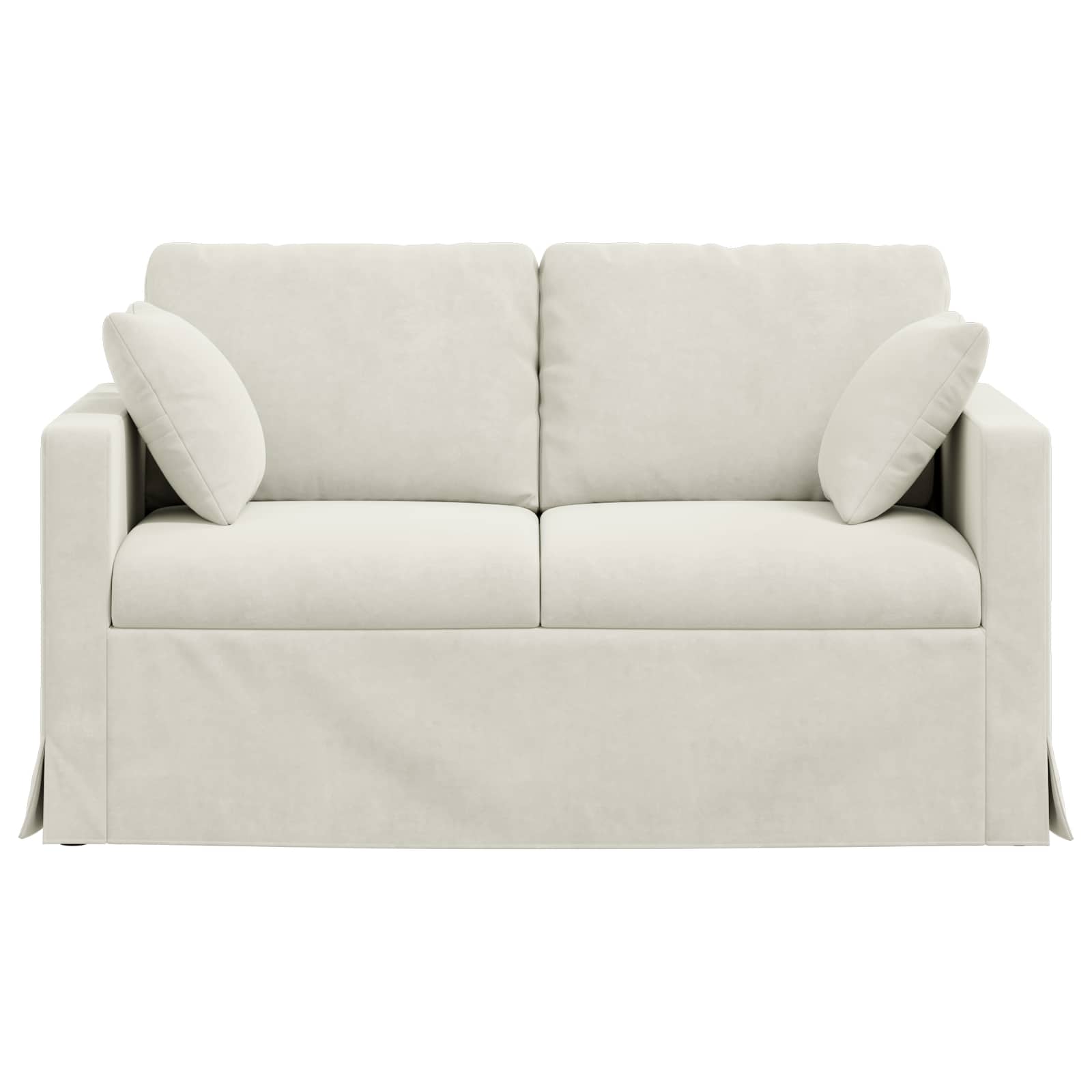 Divano Crema 138 x 78 x 80 cm Velluto | homemem39