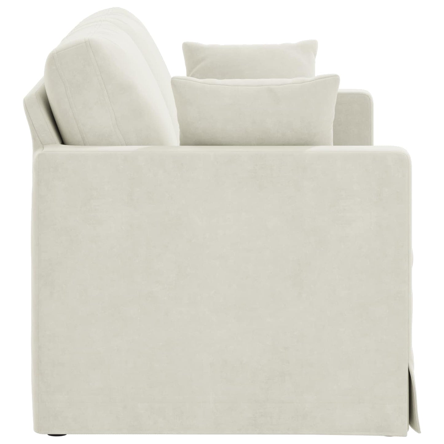 Divano Crema 138 x 78 x 80 cm Velluto | homemem39