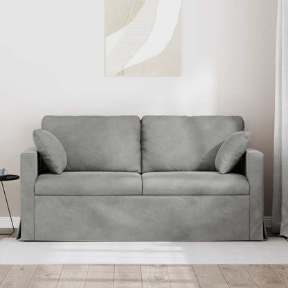 Divano Grigio chiaro 158 x 78 x 80 cm Velluto | homemem39