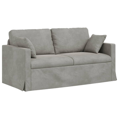 Divano Grigio chiaro 158 x 78 x 80 cm Velluto | homemem39