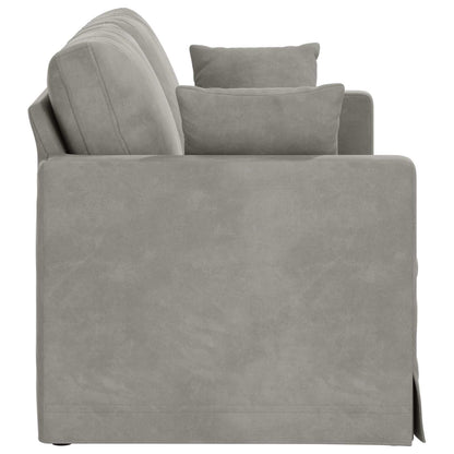 Divano Grigio chiaro 158 x 78 x 80 cm Velluto | homemem39