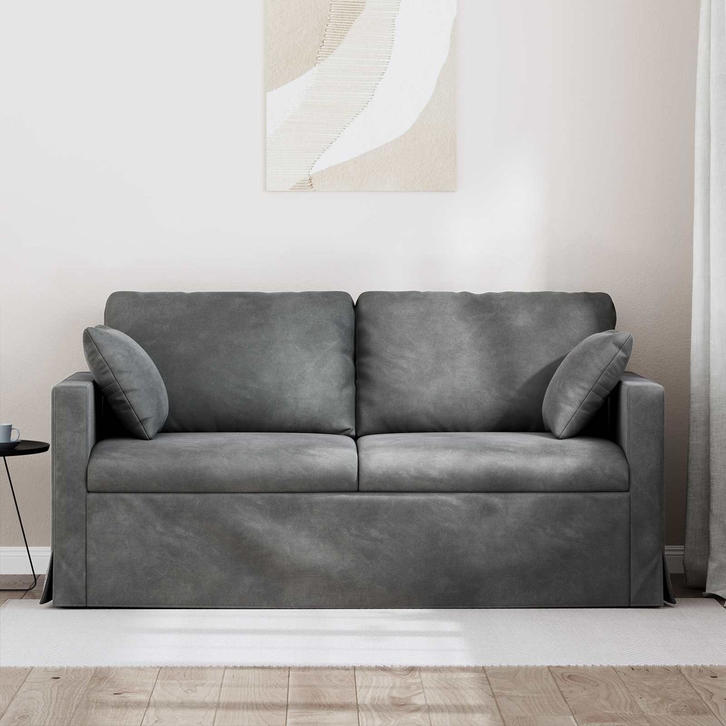 Divano Grigio scuro 158 x 78 x 80 cm Velluto | homemem39