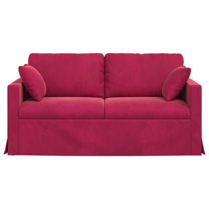 Divano Rosso Vino 158 x 78 x 80 cm Velluto | homemem39