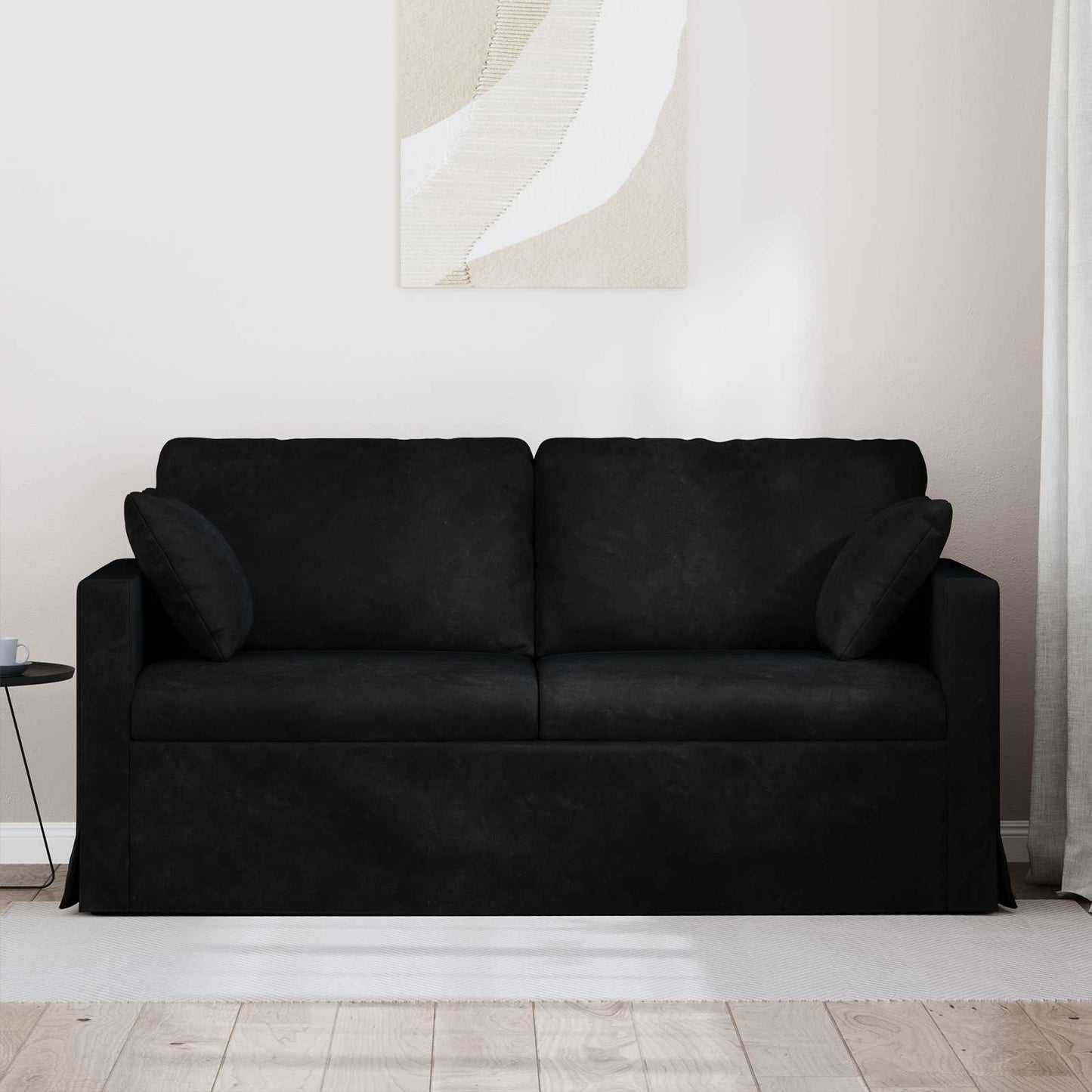 Divano Nero 158 x 78 x 80 cm Velluto