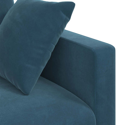 Divano Blu 158 x 78 x 80 cm Velluto | homemem39