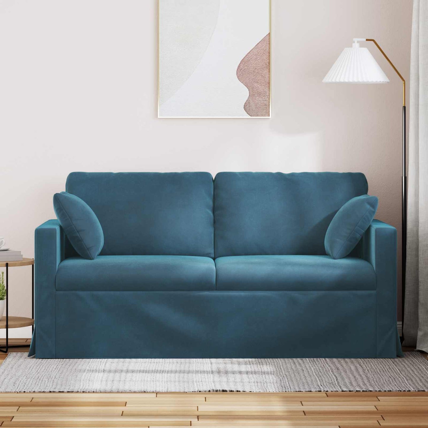 Divano Blu 158 x 78 x 80 cm Velluto | homemem39