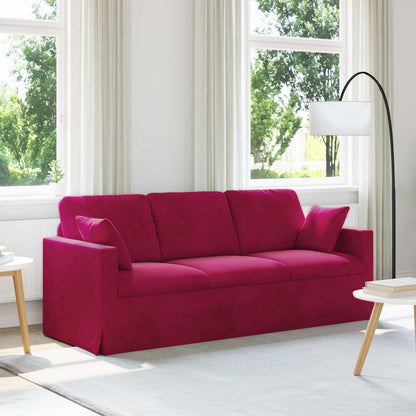 Divano Rosso Vino 198 x 78 x 80 cm Velluto | homemem39