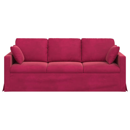 Divano Rosso Vino 198 x 78 x 80 cm Velluto | homemem39