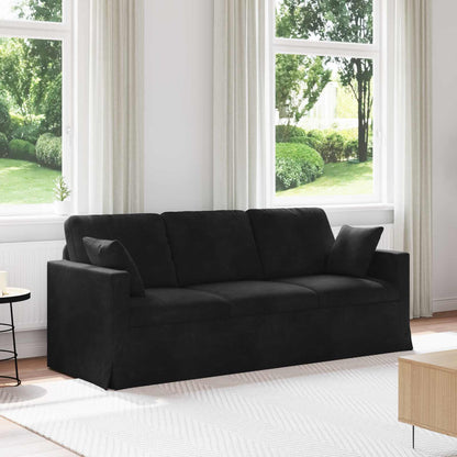 Divano Nero 198 x 78 x 80 cm Velluto