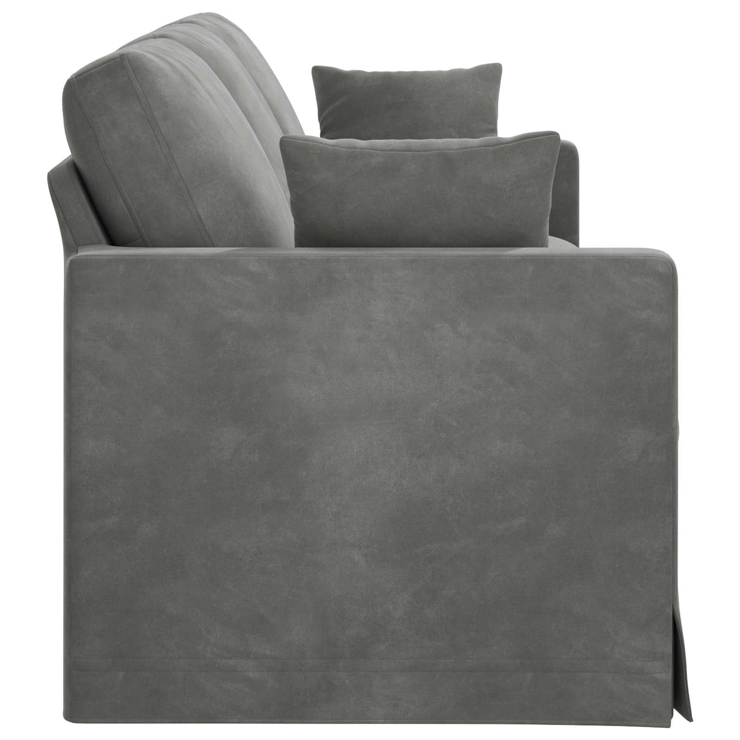Divano Grigio scuro 228 x 78 x 80 cm Velluto | homemem39