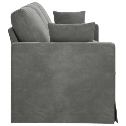Divano Grigio scuro 228 x 78 x 80 cm Velluto | homemem39