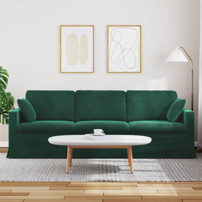 Divano Verde Scuro 228 x 78 x 80 cm Velluto