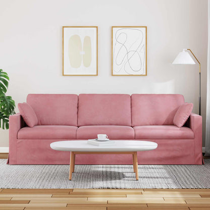Divano Rosa 228 x 78 x 80 cm Velluto | homemem39
