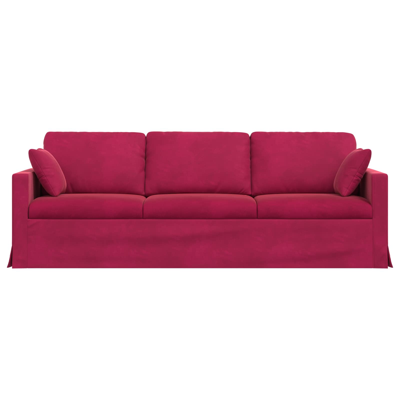 Divano Rosso Vino 228 x 78 x 80 cm Velluto | homemem39