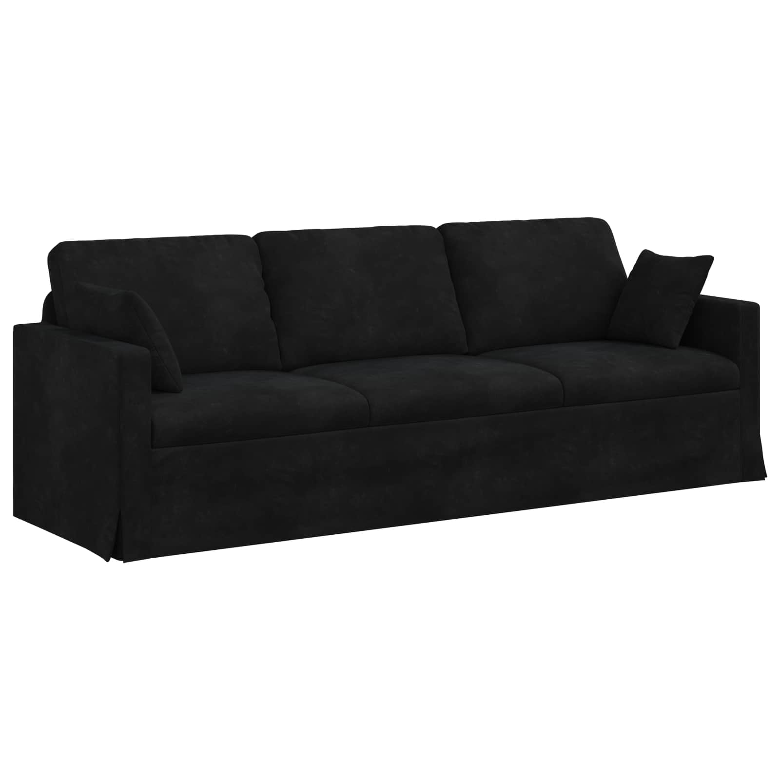 Divano Nero 228 x 78 x 80 cm Velluto | homemem39