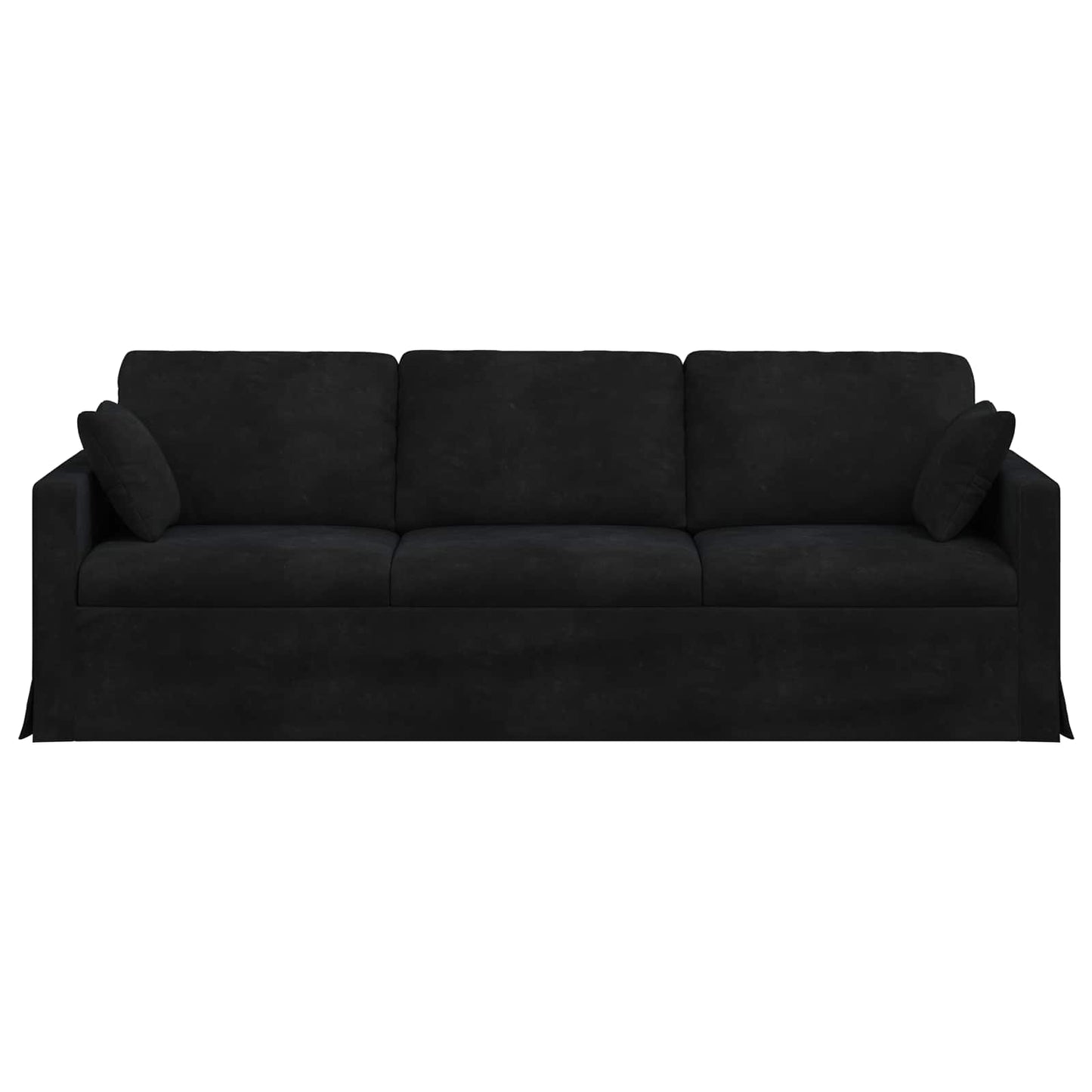 Divano Nero 228 x 78 x 80 cm Velluto | homemem39