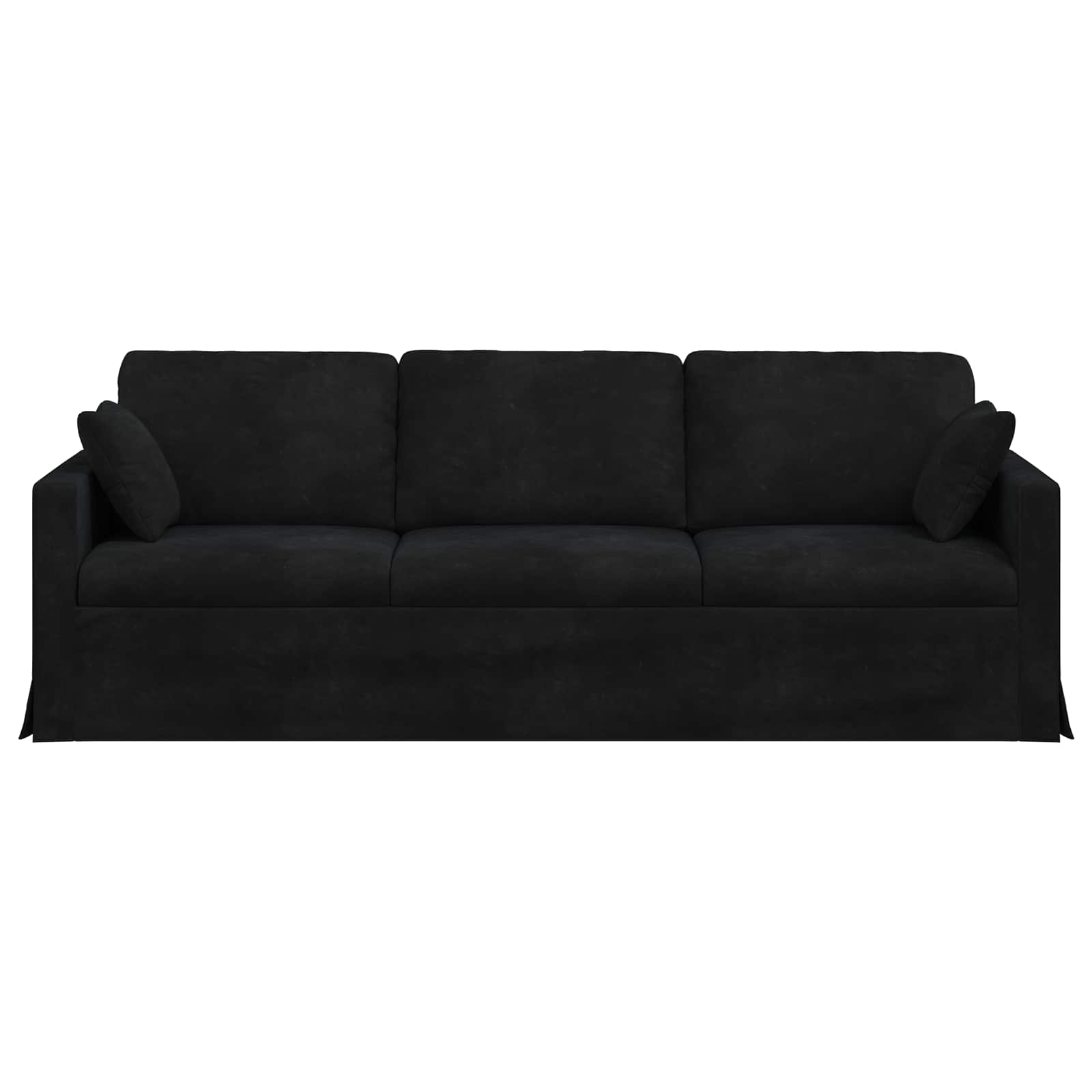 Divano Nero 228 x 78 x 80 cm Velluto | homemem39