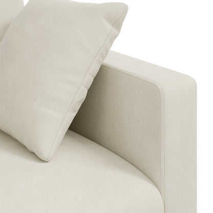 Divano Crema 228 x 78 x 80 cm Velluto | homemem39