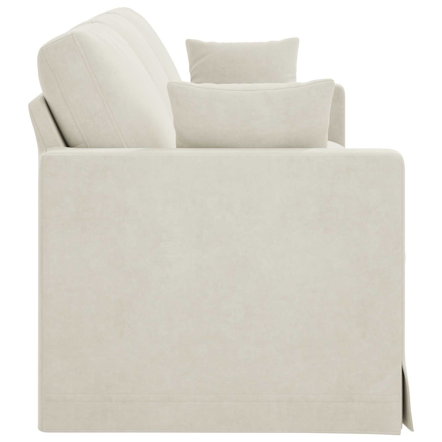 Divano Crema 228 x 78 x 80 cm Velluto