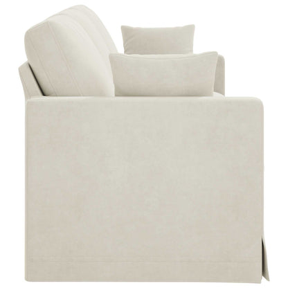 Divano Crema 228 x 78 x 80 cm Velluto