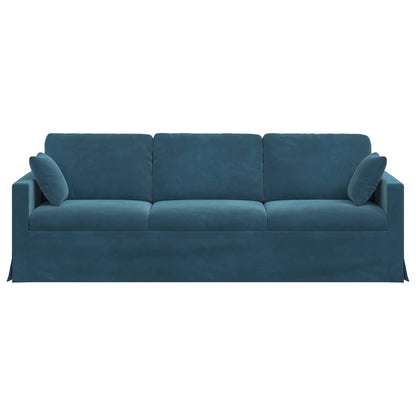Divano Blu 228 x 78 x 80 cm Velluto | homemem39