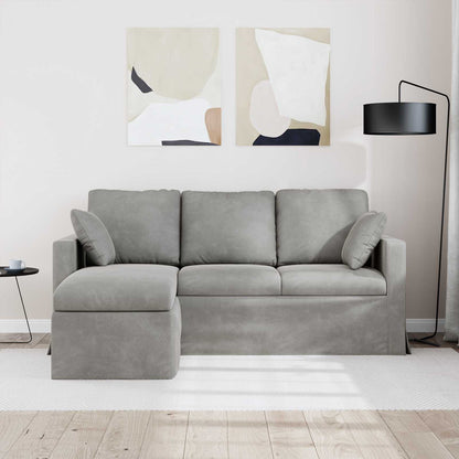 Divano Grigio chiaro 178 x 134 x 80 cm Velluto | homemem39