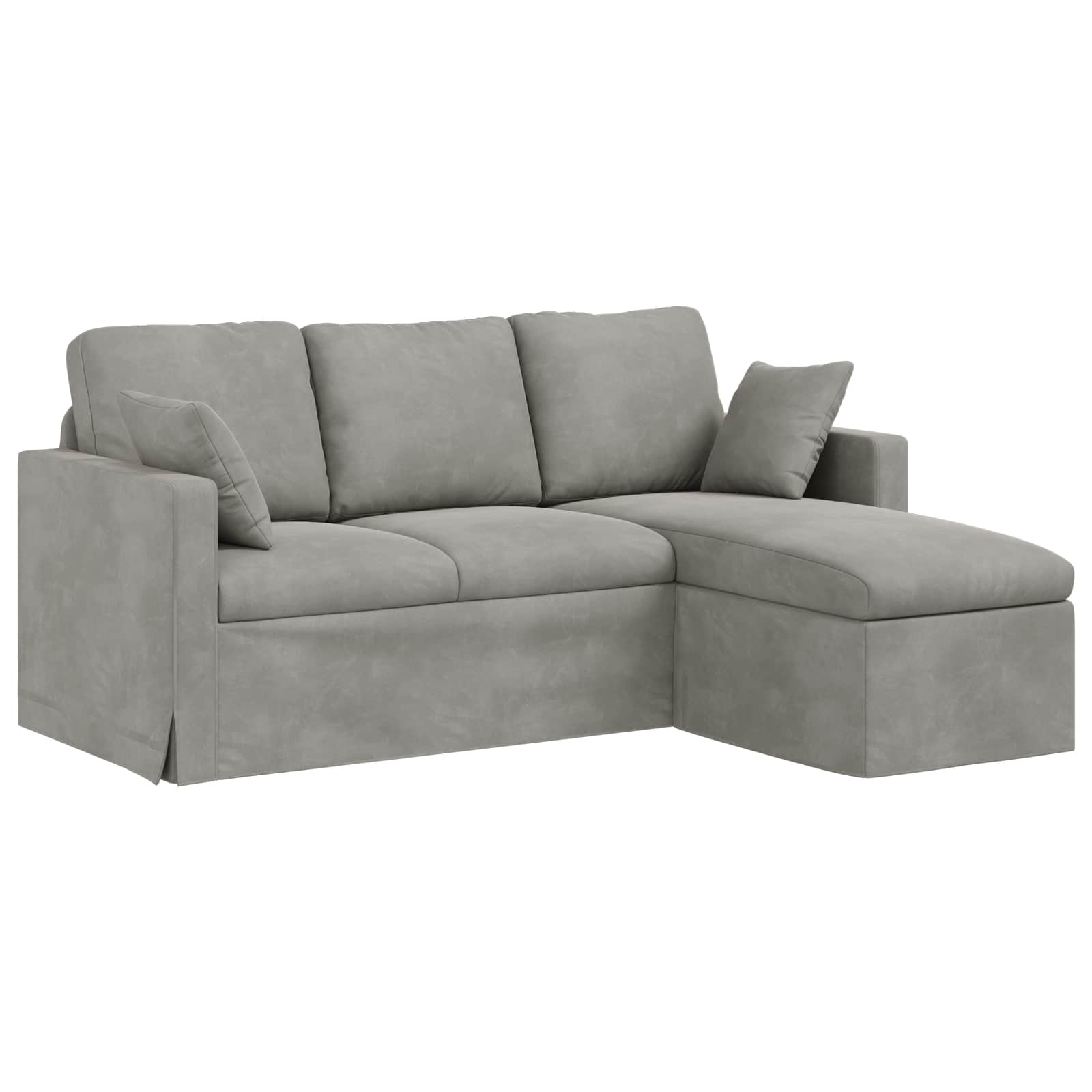 Divano Grigio chiaro 178 x 134 x 80 cm Velluto | homemem39