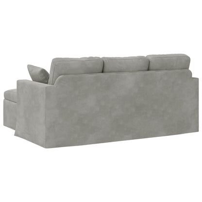 Divano Grigio chiaro 178 x 134 x 80 cm Velluto | homemem39