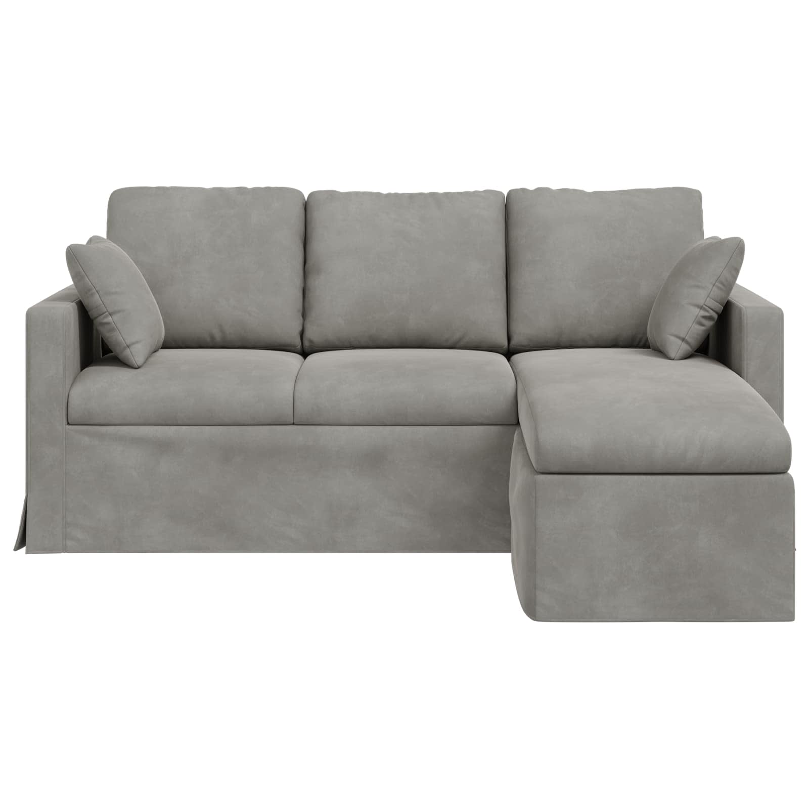 Divano Grigio chiaro 178 x 134 x 80 cm Velluto | homemem39