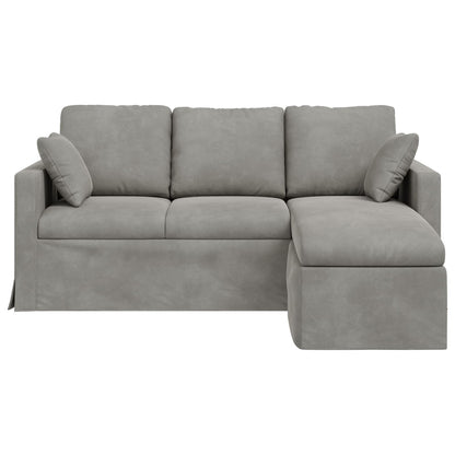 Divano Grigio chiaro 178 x 134 x 80 cm Velluto | homemem39